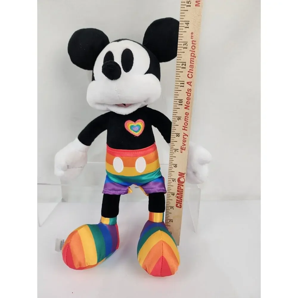 Disney Parks Mickey Mouse Plush 14'' Pride Collection Rainbow Colorful